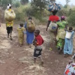 Congolese Women and Children Fleeing to Rwanda in July 2013