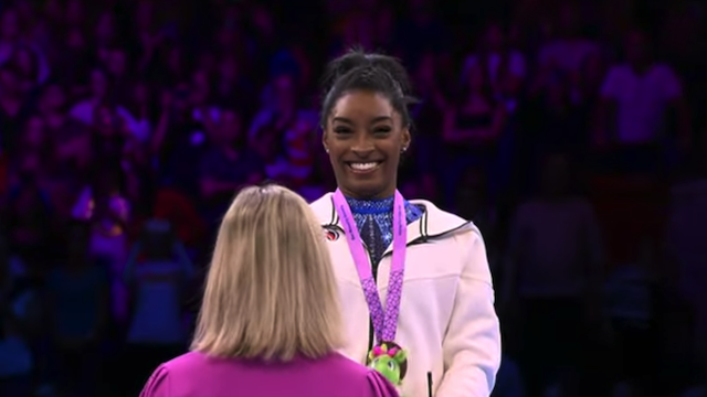 Simone Biles Wins All-Around Gold Medal at  Artistic Gymnastics World Championships,  October 6,  2023
