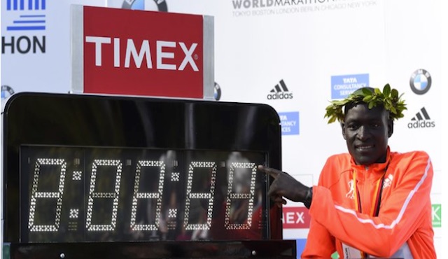 Kenyan Dennis Kimetto - First Marathon Record under 2h03