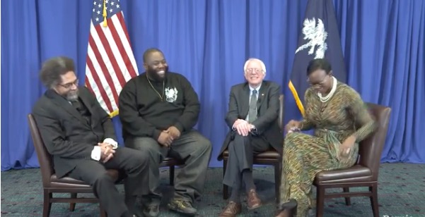 Bernie Sanders, Senator Nina Turner, Professor Cornell West, and Rapper Killer Mike Chatting About Martin Luther Jr.'s Day