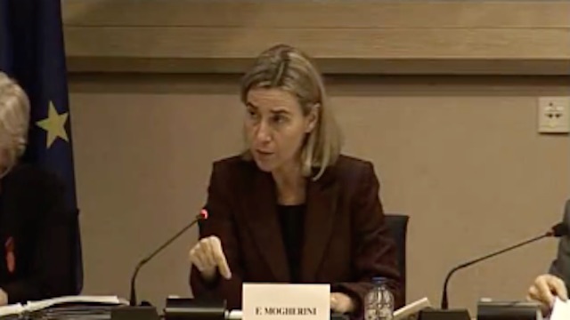 EU High Representative Mogherini at DEVE Conference