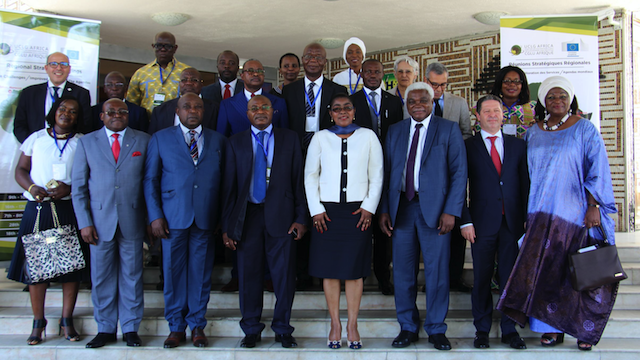 Rose Christiane Raponda, First Woman  Prime Minister in Gabon, front middle, in July 2020