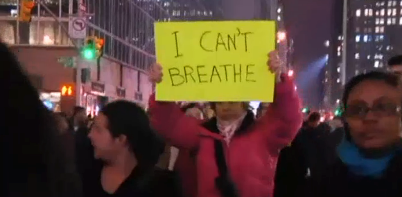Reaction on Eric Garner Case No Indictment Announcement on December 3, 2014 - I Can't Breathe