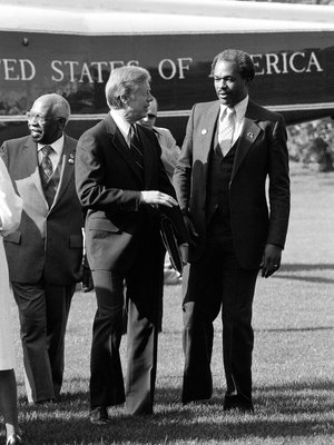 Marion Barry with US President Jimmy Carter in 1980