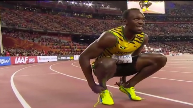 Usain Bolt, World Championships, Beijing August 29, 2015