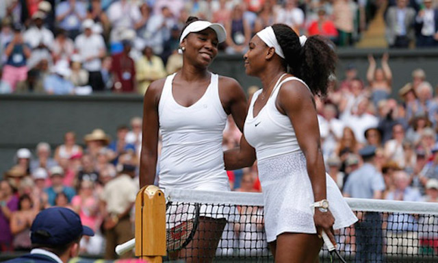 Venus and Serena Williams in Wimbledon in 2015