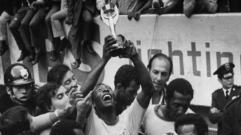 FIFA World Cup 1970:  Pelé holding the cup
