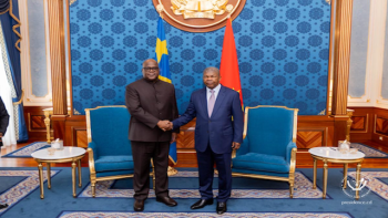 DR Congo 's Felix Tshisekedi  and Angola's João Lourenço in Luanda, Angolą on Jan 8, 2026