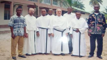 Pope Leo XIV, then Father Robert Prevost,  in  DR Congo in 2009