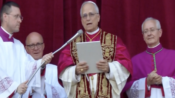 Robert Prevost as Pope Leo XIV  at the Vatican on  May 8, 2025