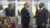 Senior Advisor for Africa Massad Boulos  with DRC President Felix Tshisekedi in Kinshasa in April 2025