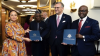 Massad Boulos in  Signing Ceremony with DR Congo  Foreign Affairs Minister Therese Kayikwamba Wagner  and  Rwandan Foreign Affairs Minister Olivier Nduhungirehe in DC on April 25,  2025